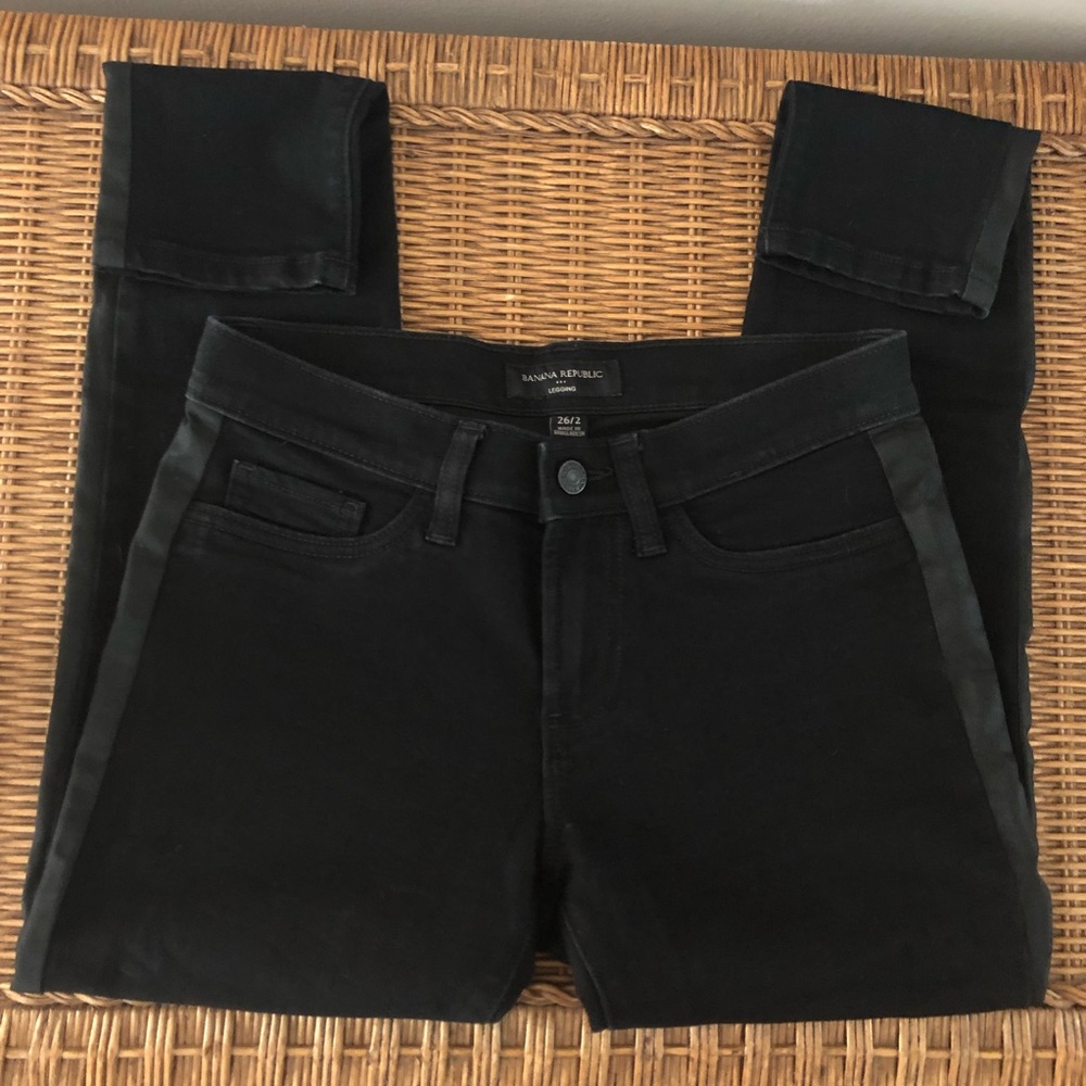 Banana Republic Black Stretch Denim Pant - 2